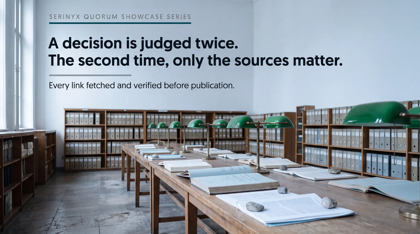 Lead image: the public record, assembled and checked